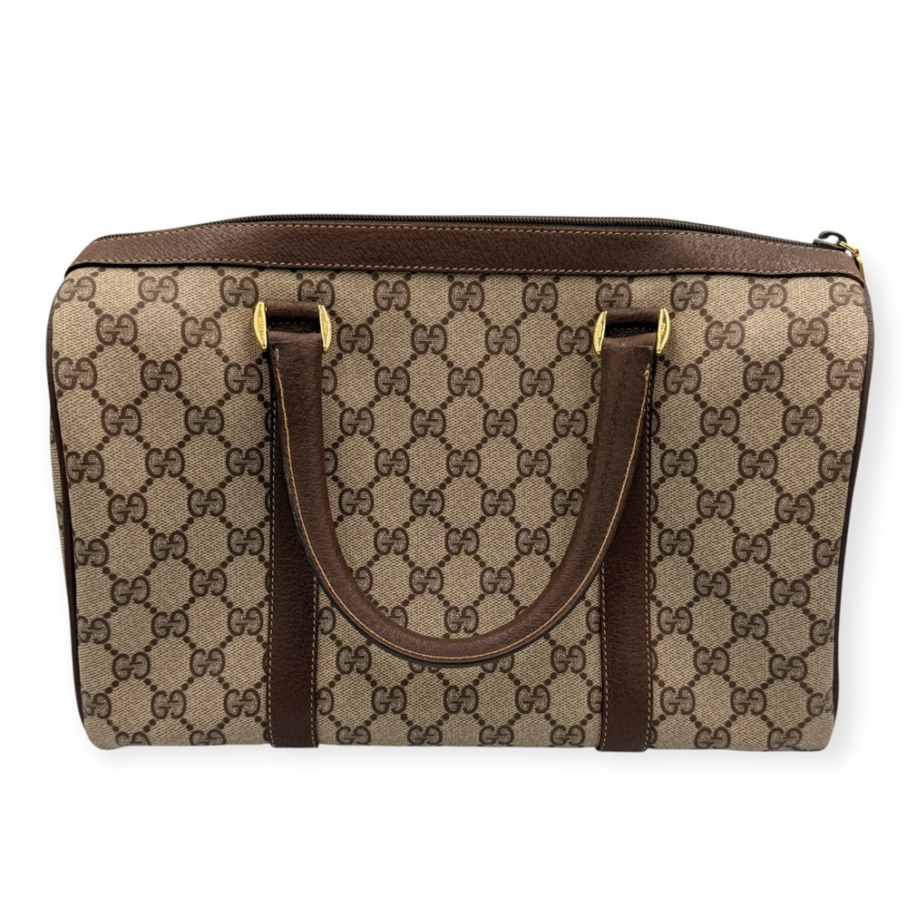 Vintage Gucci GG Supreme Boston Bag with Web Stripe - Picture 5 of 15